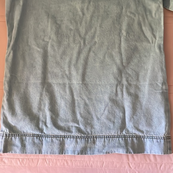 By Frankie Rhythm Mini Denim Dress is color Sky Blue - Picture 14 of 14